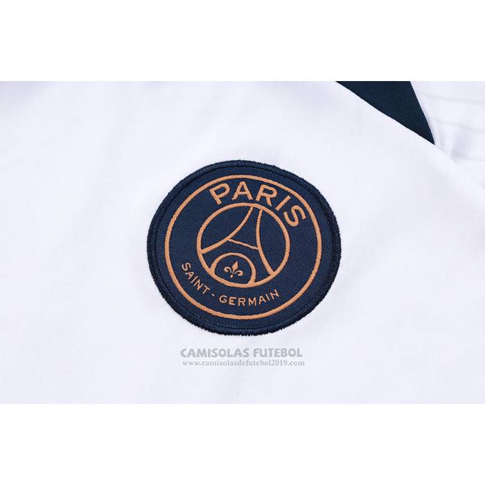 Fato de Treino Paris Saint-Germain Manga Curta 2023-2024 Branco - Calcas Curta
